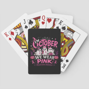 Im Oktober tragen wir Rosa Brustkrebsaufklärung Spielkarten