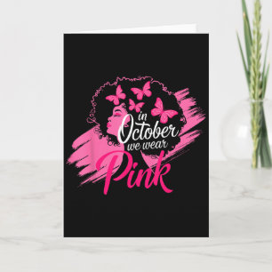 Im Oktober tragen wir Rosa Brustkrebsbewusstsein B Karte