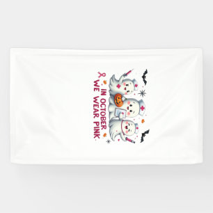 im Oktober tragen wir rosa Brustkrebsbewusstsein C Banner