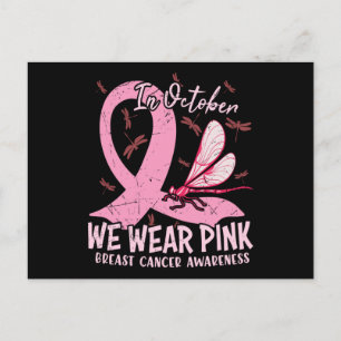 Im Oktober tragen wir Rosa Brustkrebsbewusstsein Postkarte