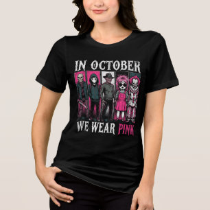 Im Oktober tragen wir Rosa Brustkrebsbewusstsein Tri-Blend Shirt