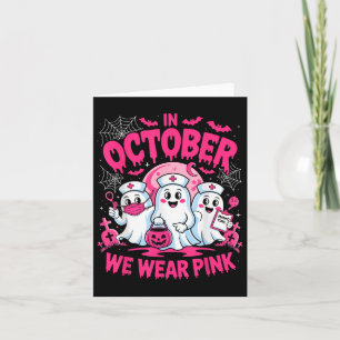 Im Oktober tragen wir rosa Brustkrebserkrankungen Karte