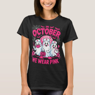 Im Oktober tragen wir rosa Brustkrebserkrankungen T-Shirt