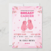 Im Oktober tragen wir rosa   Einladung (Vorderseite)