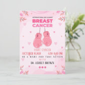 Im Oktober tragen wir rosa Einladung (Stehend Vorderseite)