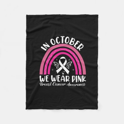 Im Oktober tragen wir rosa Fleecedecke (Vorderseite)