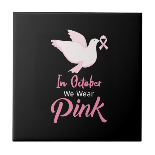 im Oktober tragen wir rosa Fliese (Vorderseite)