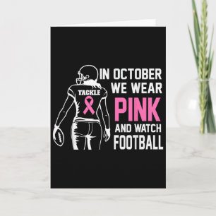 Im Oktober tragen wir rosa Fußball-Brustkrebs-Bewu Karte