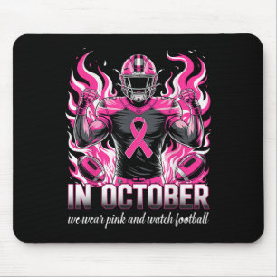 Im Oktober tragen wir rosa Fußball-Brustkrebs-Bewu Mousepad