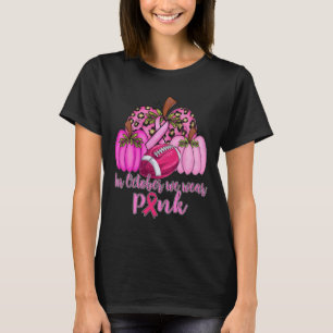 Im Oktober tragen wir rosa Fußball-Kürbis-Brustkre T-Shirt