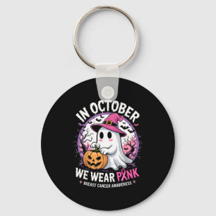 Im Oktober tragen wir rosa Geist Halloween Brustkr Schlüsselanhänger
