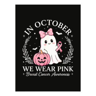 Im Oktober tragen wir rosa Geist Halloween Fotodruck