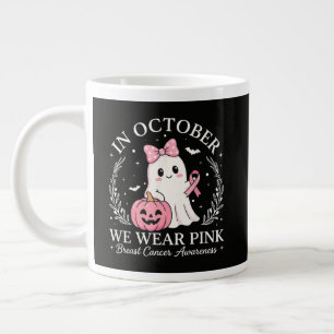 Im Oktober tragen wir rosa Geist Halloween Jumbo-Tasse
