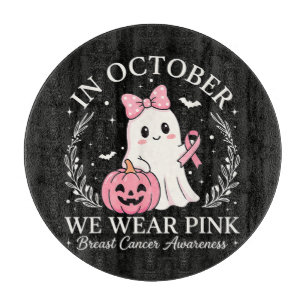 Im Oktober tragen wir rosa Geist Halloween Schneidebrett