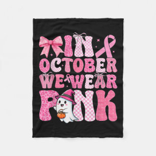 Im Oktober tragen wir rosa Geist Hexe Brustkrebs Fleecedecke
