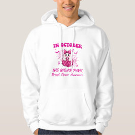 Im Oktober tragen wir rosa Geisterhexen Brustkrebs Hoodie