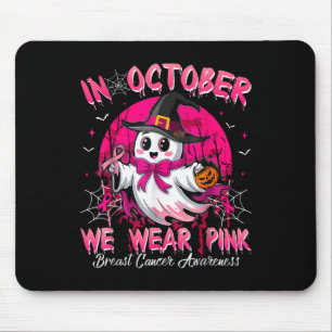 Im Oktober tragen wir rosa Geisterhexen Brustkrebs Mousepad