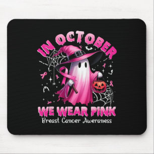 Im Oktober tragen wir rosa Geisterhexen Brustkrebs Mousepad
