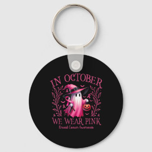 Im Oktober tragen wir rosa Geisterhexen Brustkrebs Schlüsselanhänger