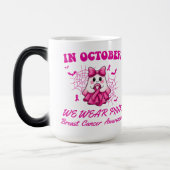 Im Oktober tragen wir rosa Geisterhexen Brustkrebs Verwandlungstasse (Links)