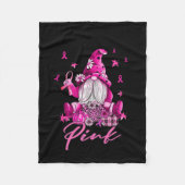 Im Oktober tragen wir rosa Gnome Brustkrebs-Aware Fleecedecke (Vorderseite)