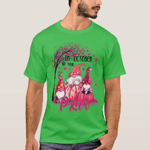 Im Oktober tragen wir rosa Gnome Brustkrebs-Aware T-Shirt