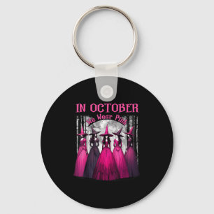 Im Oktober tragen wir Rosa Gruselige Hexe Hallowee Schlüsselanhänger