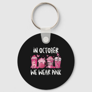 Im Oktober tragen wir rosa Halloween Breastkrebs A Schlüsselanhänger
