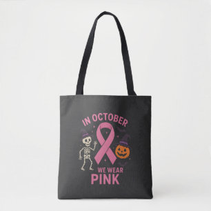 Im Oktober tragen wir rosa Halloween-Brust Tasche