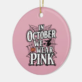 Im Oktober tragen wir rosa Halloween Hexe Keramik Ornament (Links)