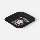 Im Oktober tragen wir rosa Halloween Hexe Pappteller (Gewinkelt)