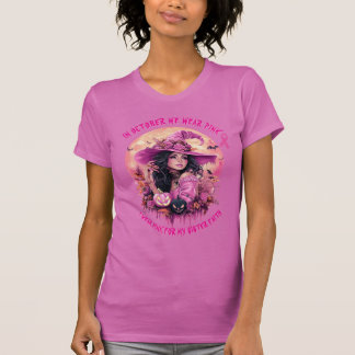 Im Oktober tragen wir rosa Halloween Hexe T-Shirt