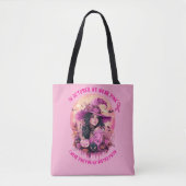 Im Oktober tragen wir rosa Halloween Hexe Tasche (Vorderseite)