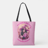 Im Oktober tragen wir rosa Halloween Hexe Tasche (Rückseite)