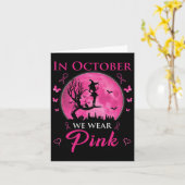 Im Oktober tragen wir rosa Halloween Hexenbrust Karte (Gelbe Blume)