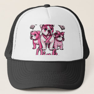Im Oktober tragen wir Rosa � Halloween Süße Hunde Truckerkappe