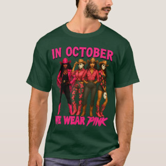 Im Oktober tragen wir Rosa Halloween Western Cowgi T-Shirt