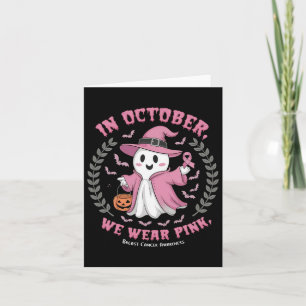 Im Oktober tragen wir rosa Hexe Geist Kürbis Brust Karte