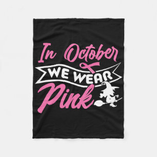 Im Oktober tragen wir rosa Hexe Halloween Thema ro Fleecedecke