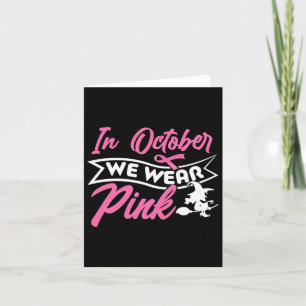 Im Oktober tragen wir rosa Hexe Halloween Thema ro Karte