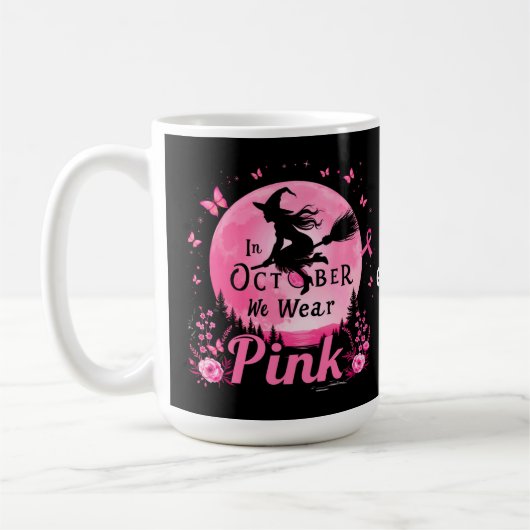 Im Oktober tragen wir rosa Hexenkrebs Kaffeetasse (Links)