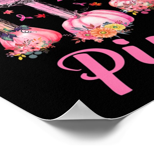 Im Oktober tragen wir rosa Jesus Cross Brustkrebs Poster (Ecke)