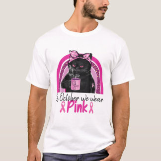 Im Oktober tragen wir rosa Katze T-Shirt