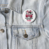Im Oktober tragen wir rosa Krebsbewusstsein Button (Beispiel)