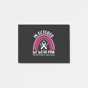 Im Oktober tragen wir rosa Post-it Klebezettel