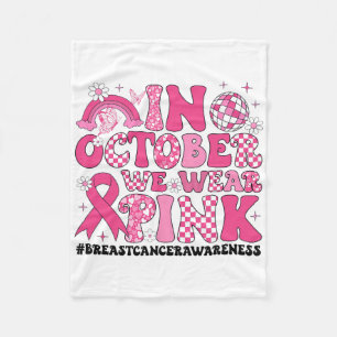 Im Oktober tragen wir rosa Ribbon Brustkrebs Aware Fleecedecke