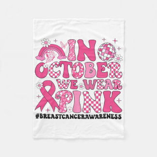 Im Oktober tragen wir rosa Ribbon Brustkrebs Aware Fleecedecke