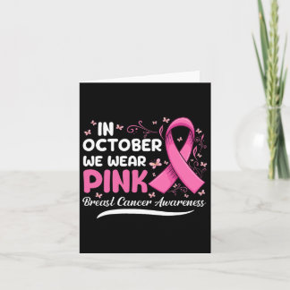 Im Oktober tragen wir rosa Ribbon Brustkrebs Aware Karte