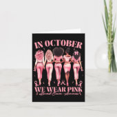 Im Oktober tragen wir rosa Ribbon Brustkrebs Aware Karte (Vorderseite)