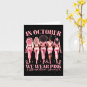 Im Oktober tragen wir rosa Ribbon Brustkrebs Aware Karte (Gelbe Blume)